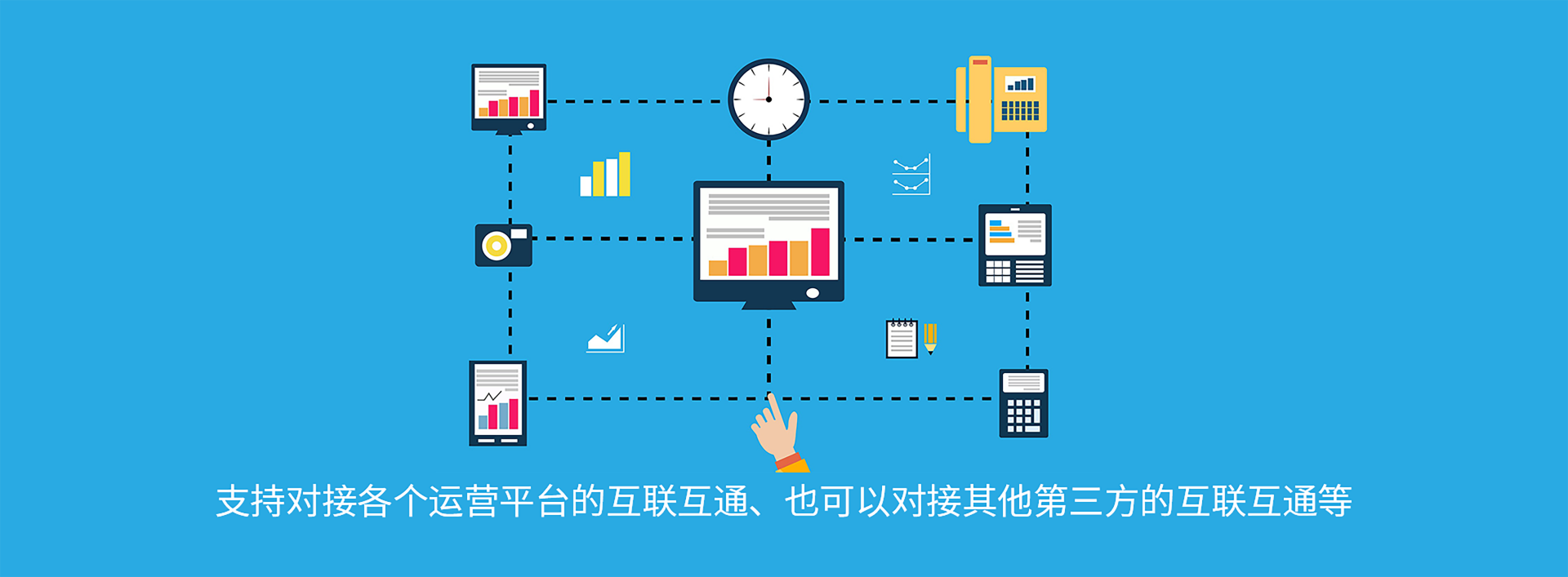 支持对接各个运营平台